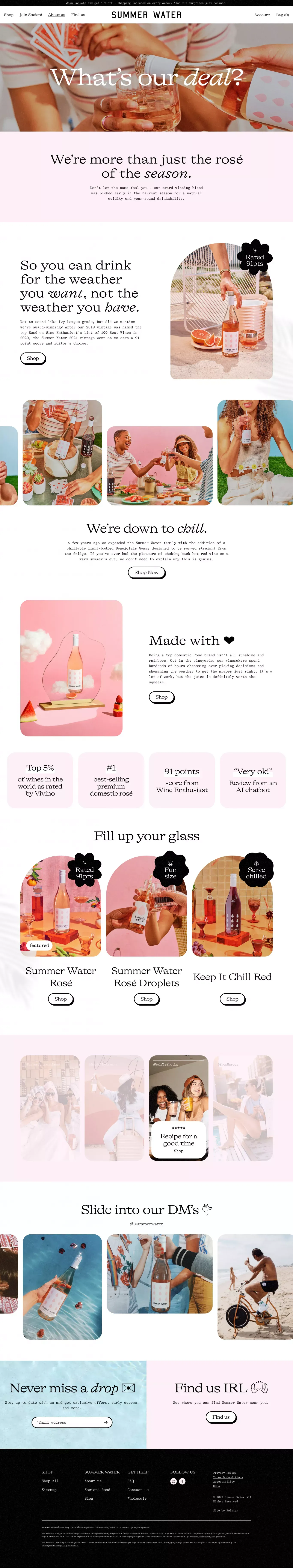 About – Summer Water - About Us  design