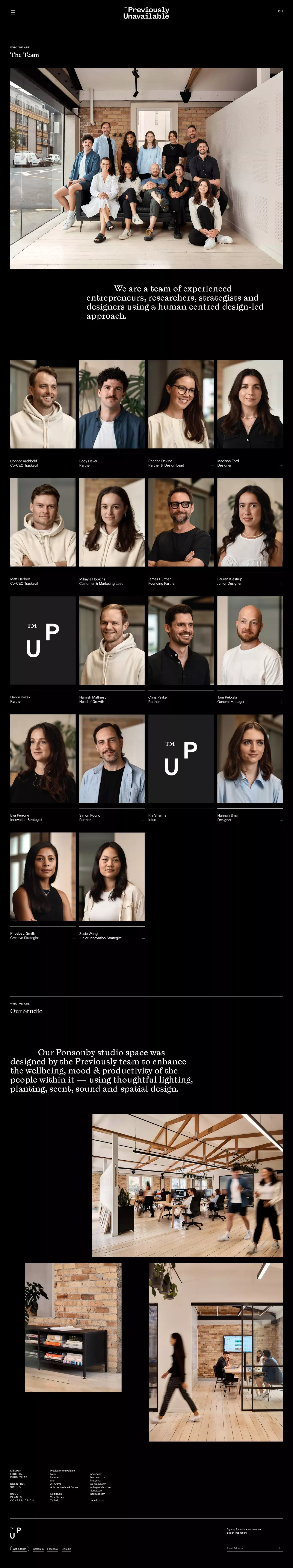 Who We Are | Previously Unavailable - About Us  design