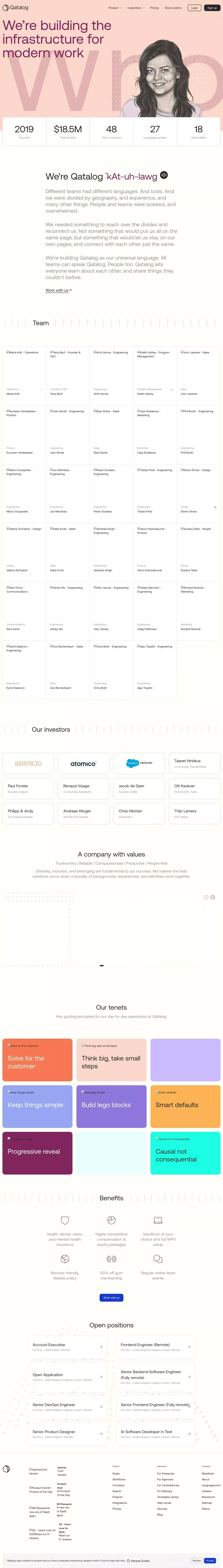 Who we are | Qatalog - About Us  design