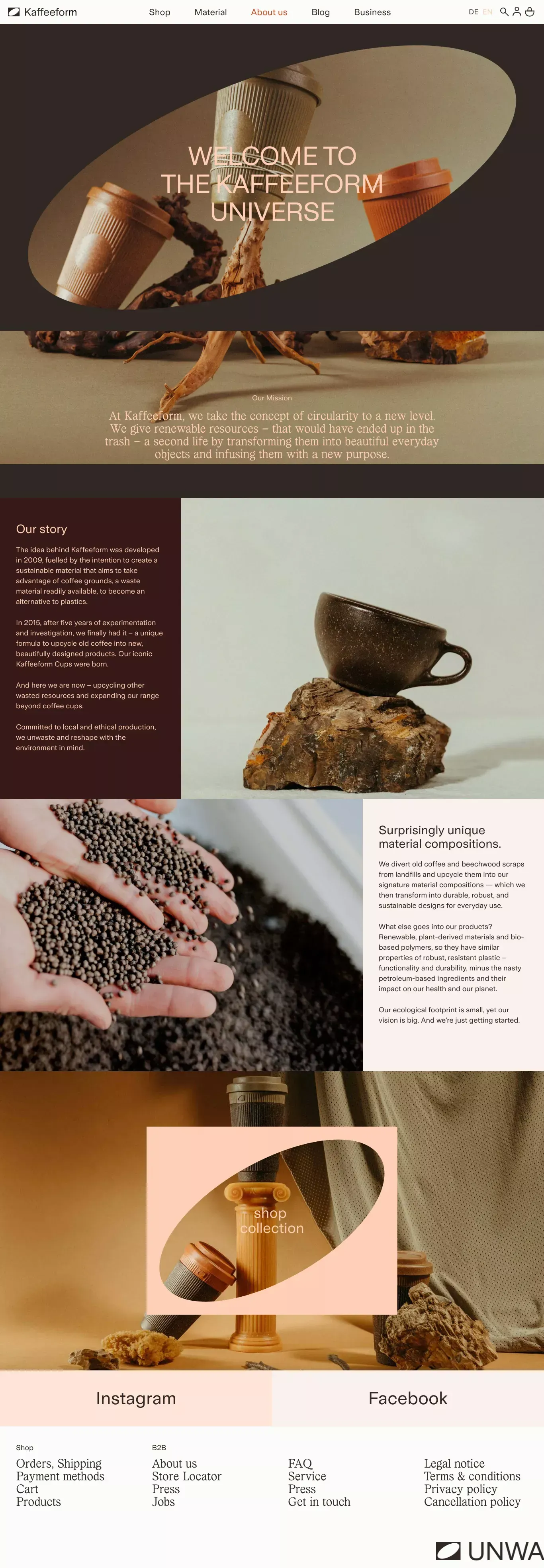 Kaffeeform – Our Mission - About Us  design