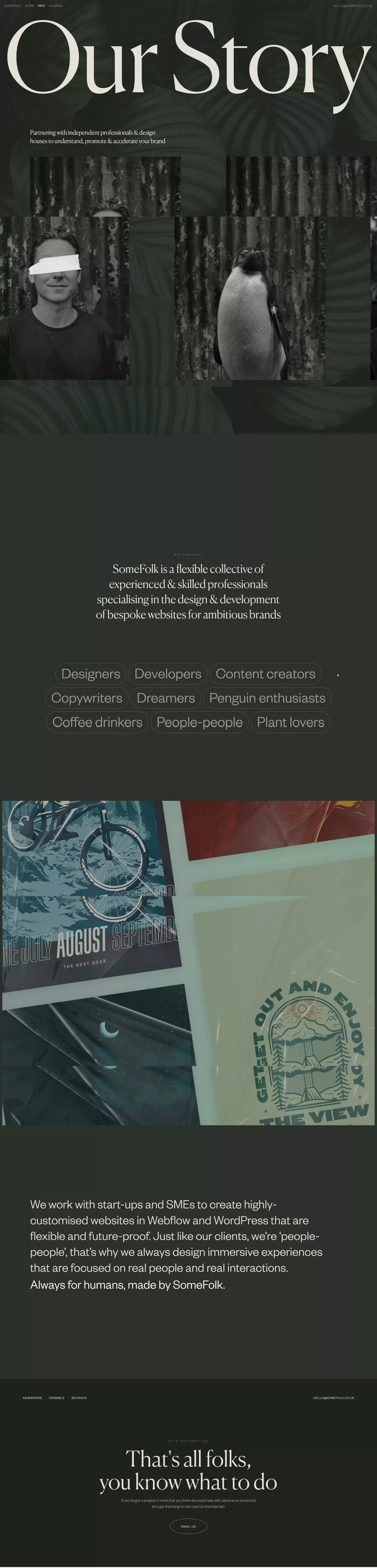 Our Story | SomeFolk | London - About Us  design