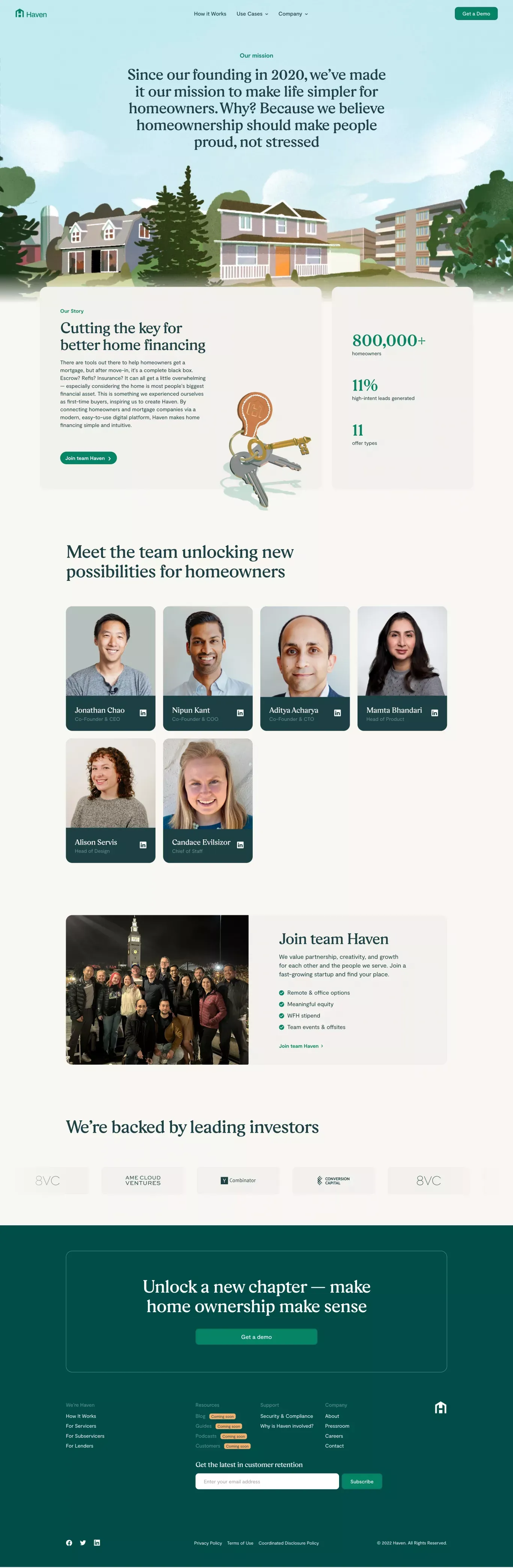Learn more about team Haven – Haven - About Us  design