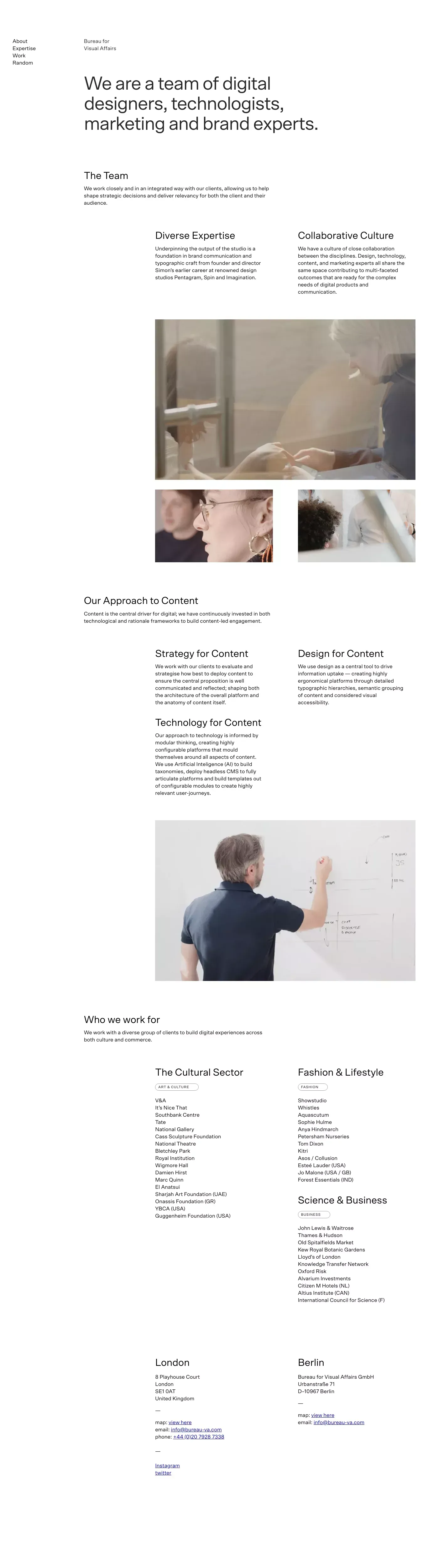 We are a team of digital designers, technologists, marketing and brand experts. - About Us  design