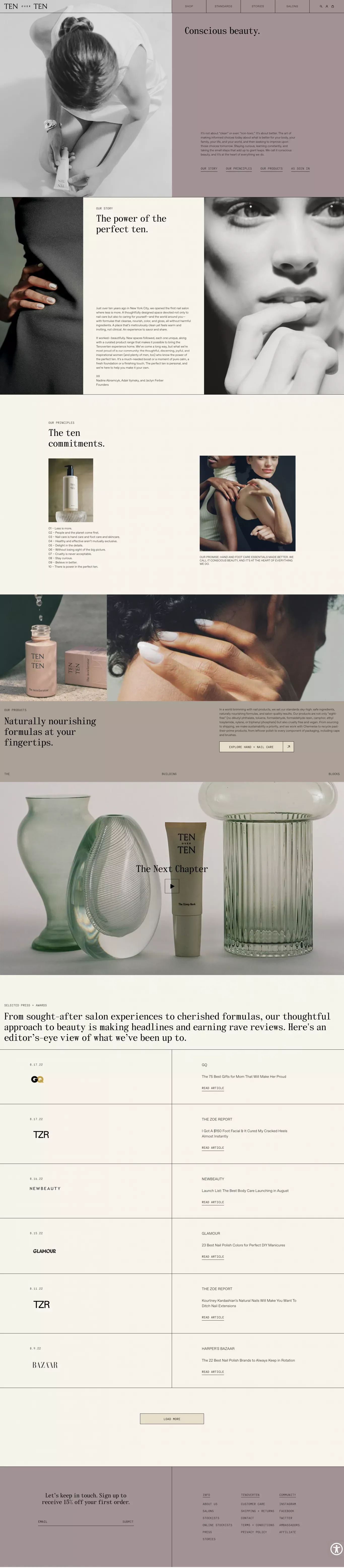Brand Story – Tenoverten - About Us  design