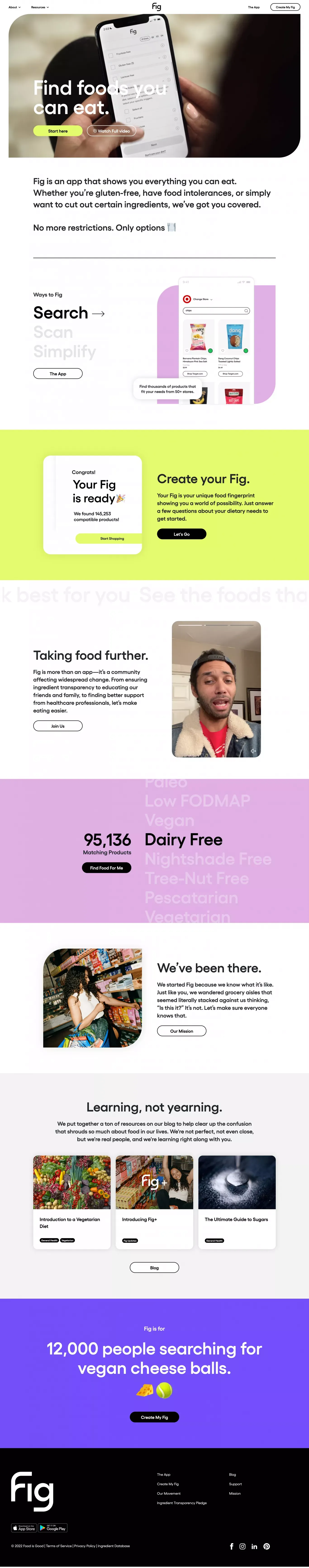 Home - Fig: Food Is Good - Landing design
