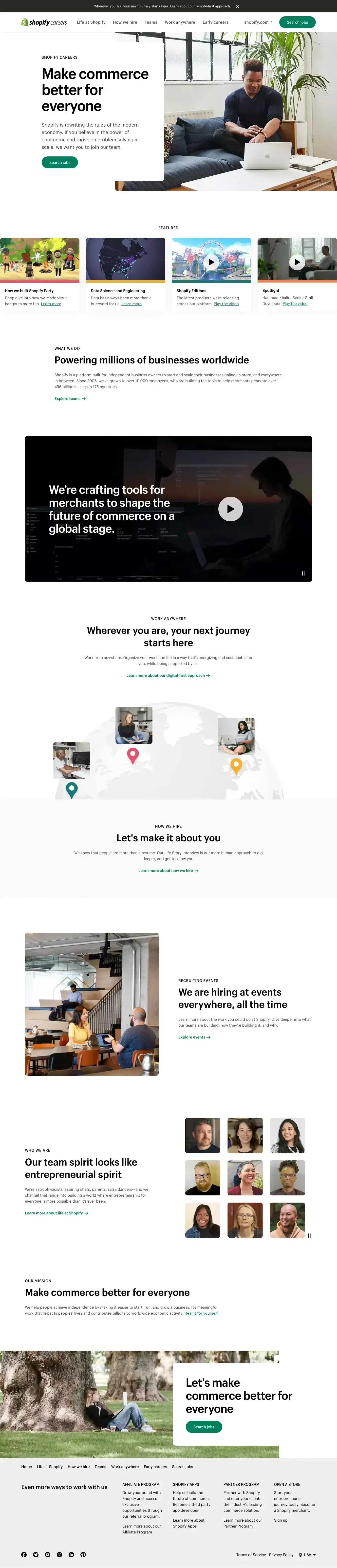 Careers, Internships, and Jobs at Shopify | Shopify Careers - Career design
