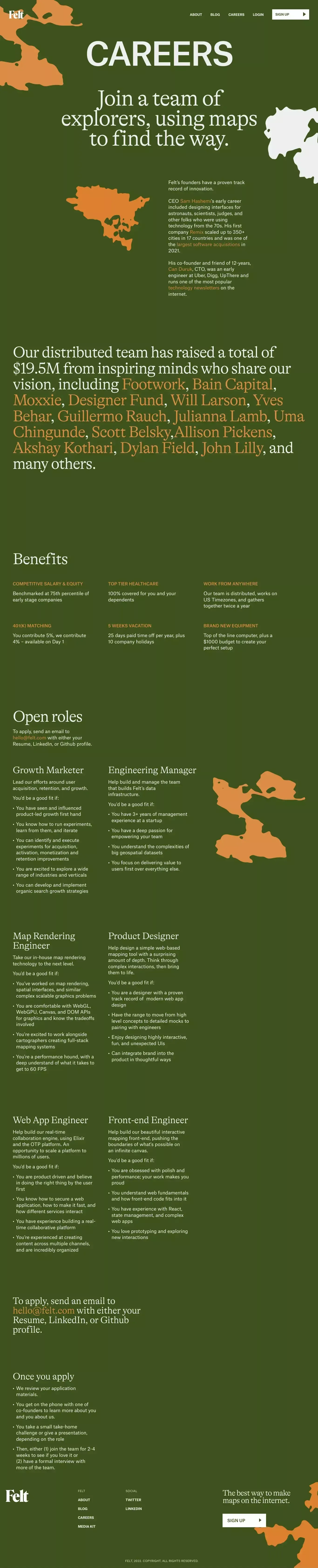 Felt – Careers - Career design
