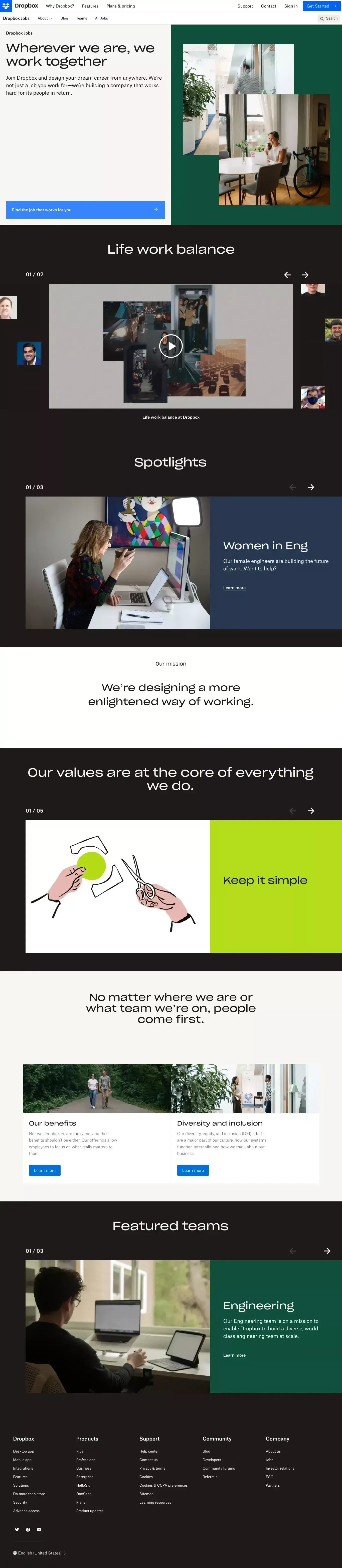 Dropbox - Jobs  - Dropbox - Career design