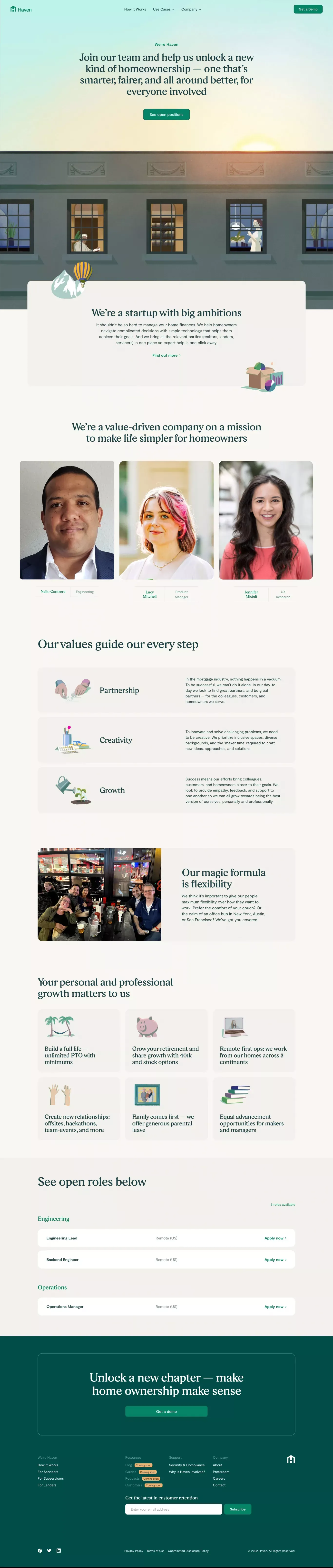 Join a startup with big ambitions – Haven - Career design