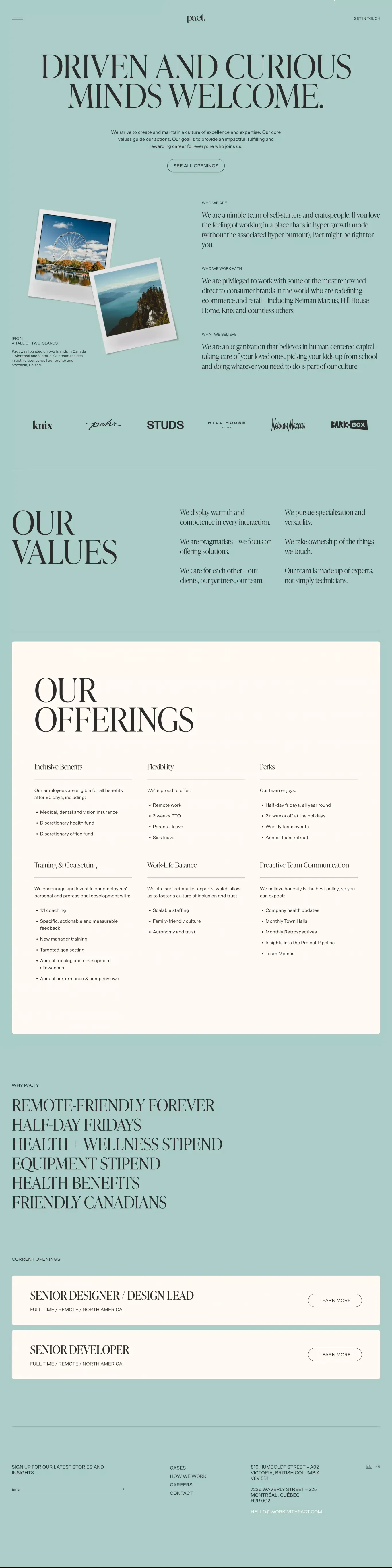 Careers - Pact Studio - Career design