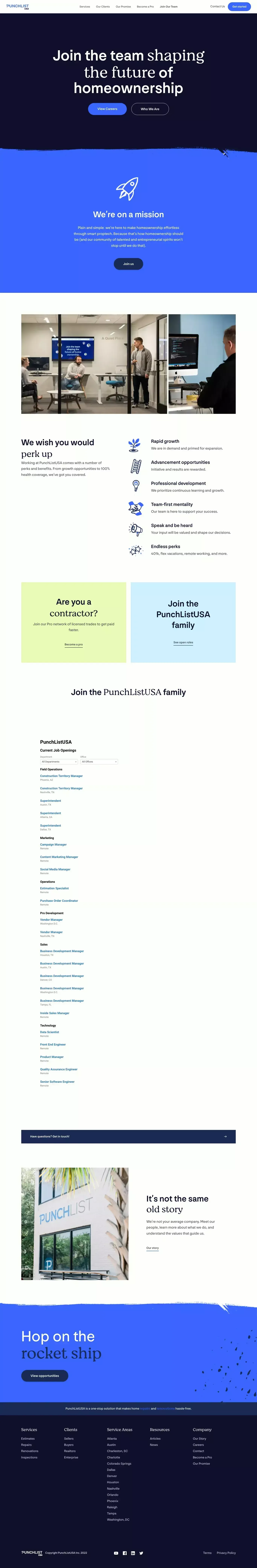 Careers - PunchListUSA - Career design