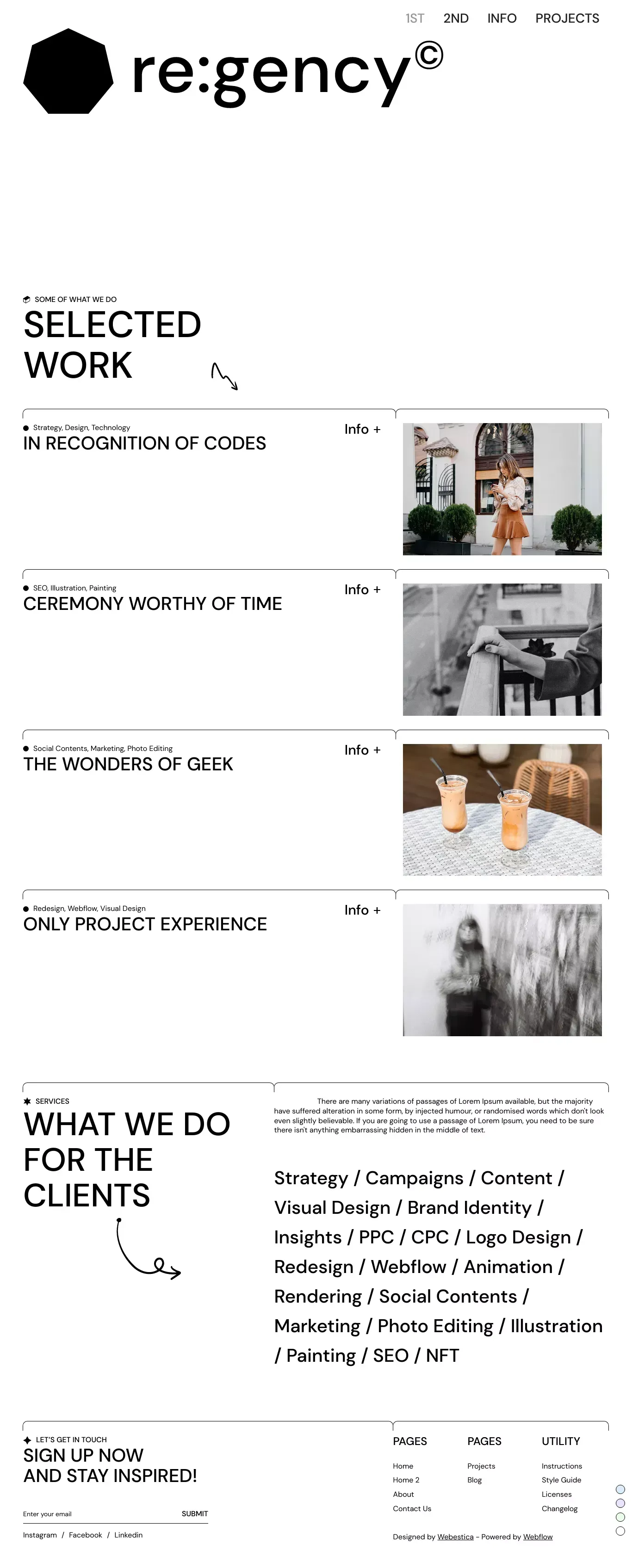 Regency - Agency Website Template - Template design