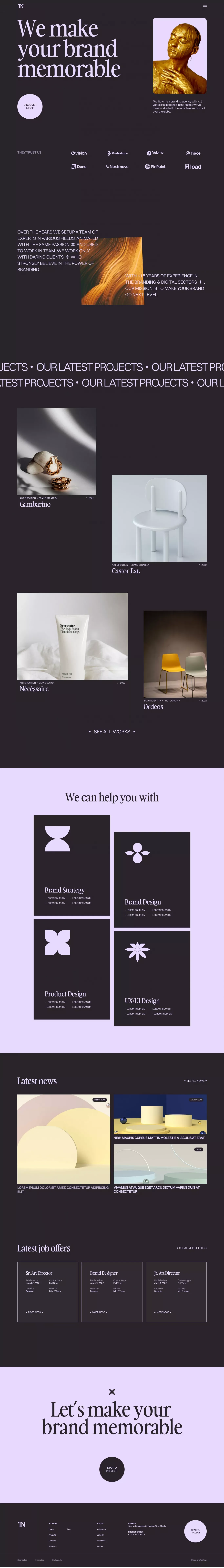 Top Notch - Webflow HTML website template - Template design