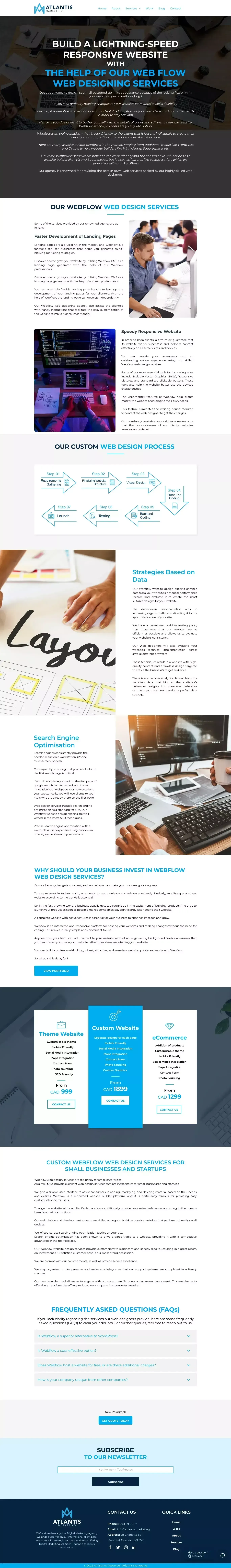 Webflow Web Design Agency Montreal, Québec, Canada - Webflow Web Designer - website design