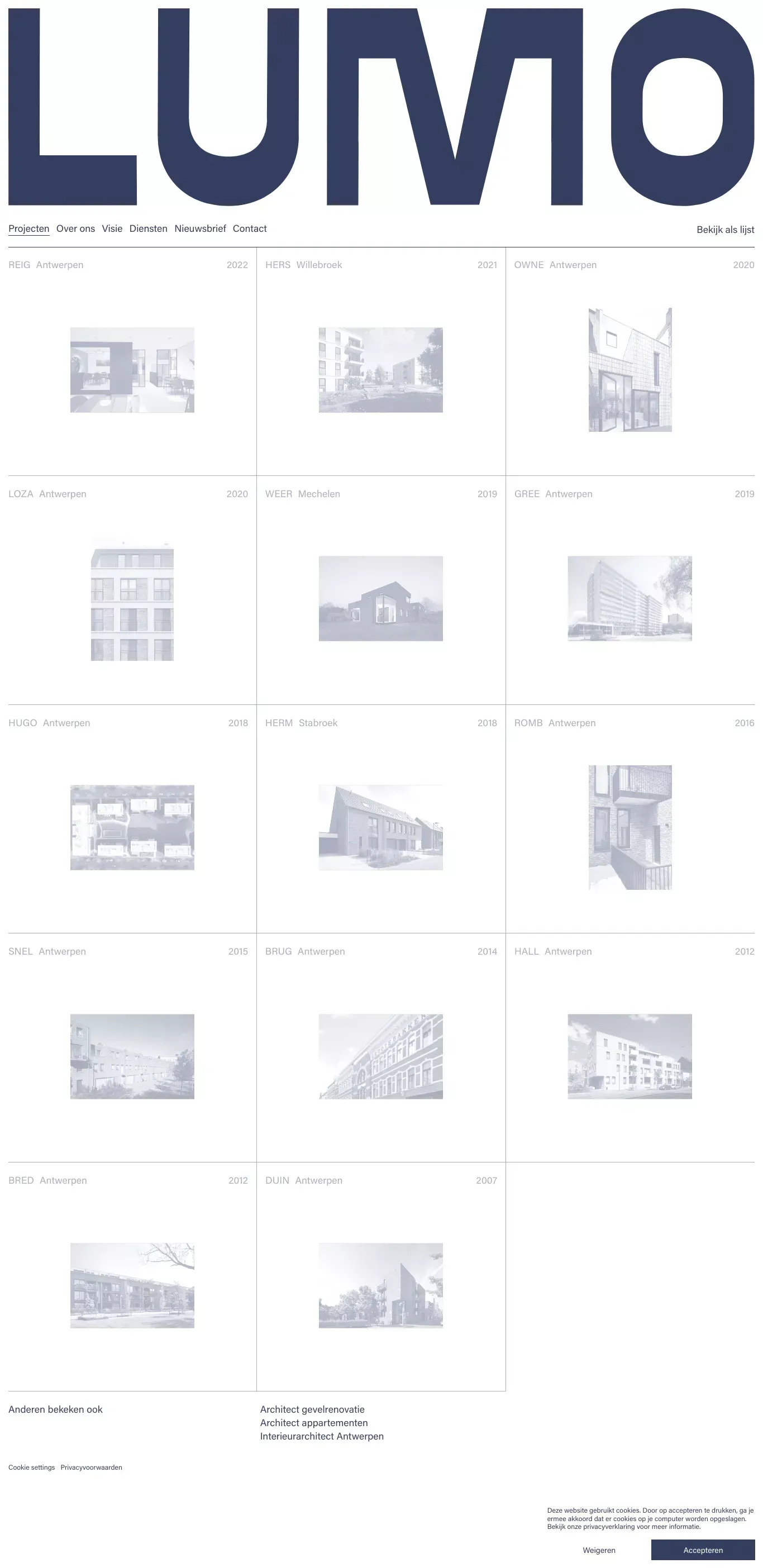 LUMO architecten - website design