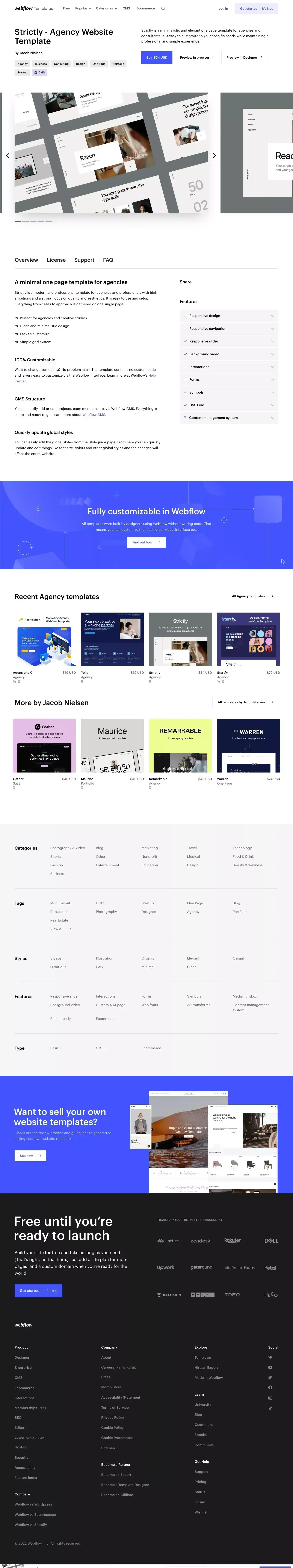 Strictly - Agency HTML5 Responsive Website Template - Portfolio design