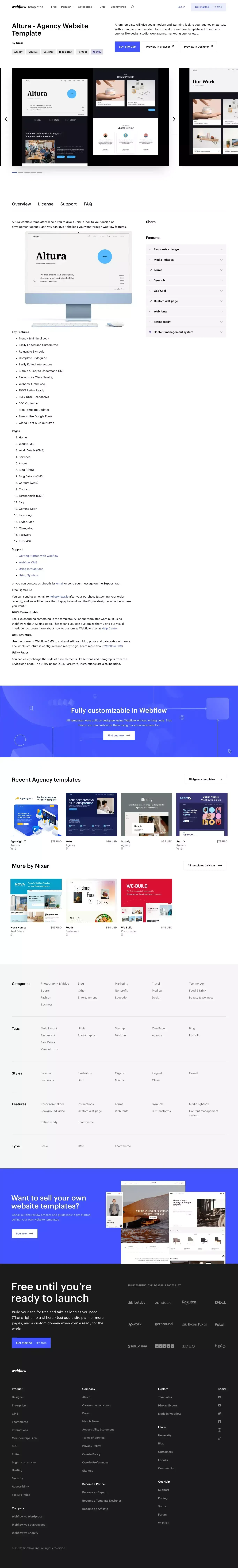 Altura - Agency HTML5 Responsive Website Template - Template design