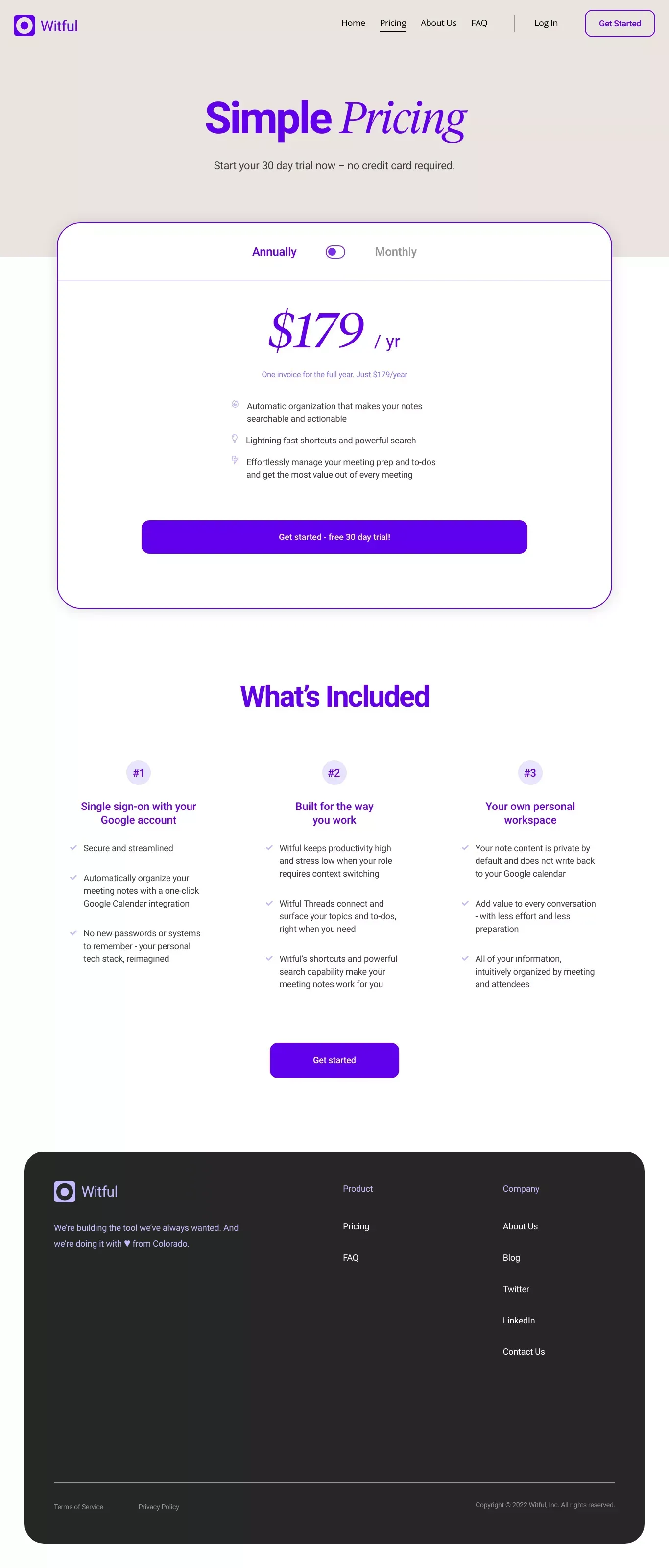 Pricing • Witful - Pricing design