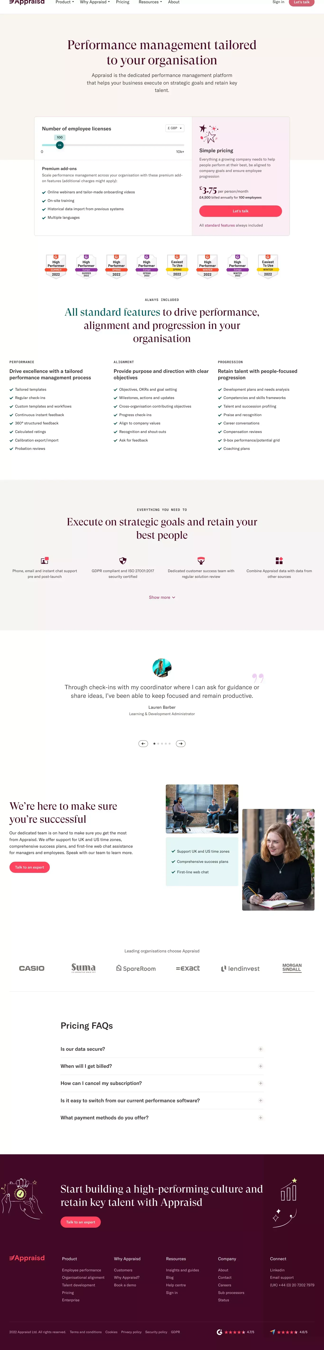 Pricing information | Appraisd - Pricing design