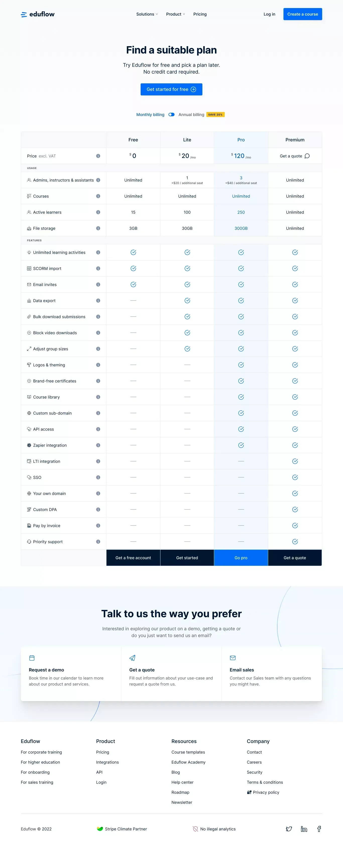 Eduflow · Pricing - Pricing design