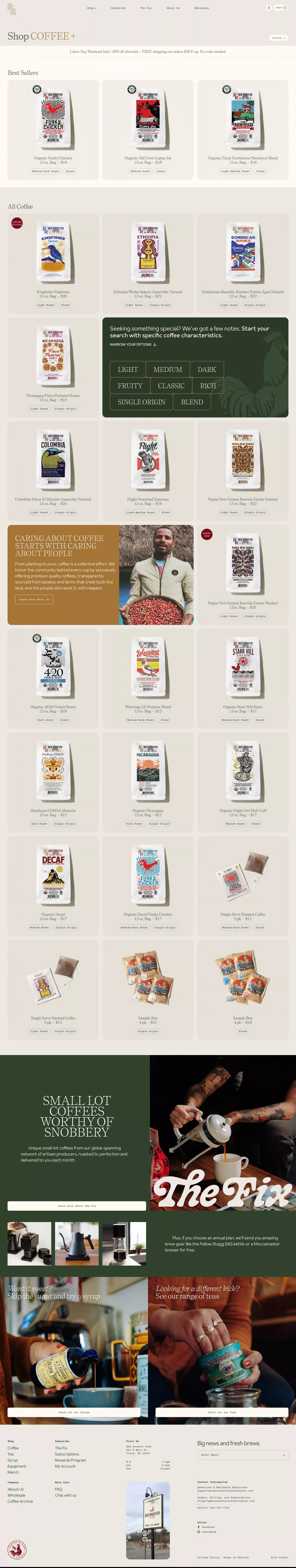Coffee - Red Rooster Coffee - Product listing design