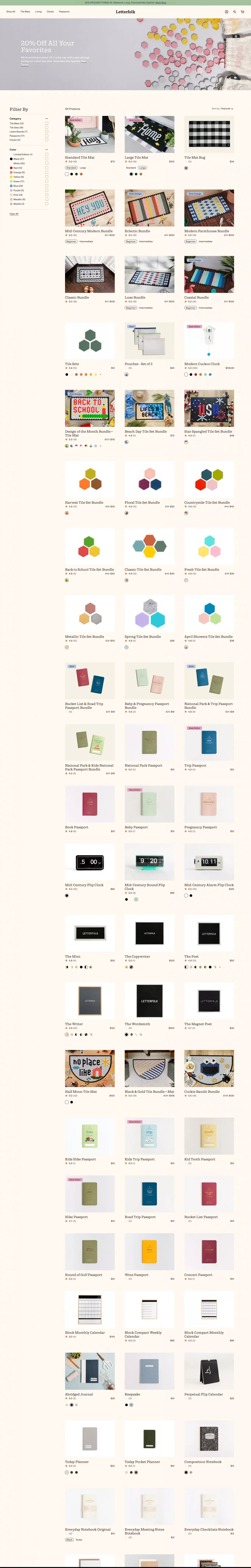 Shop All Letterfolk: Unique, Trendy & Eclectic Home Decor Products - Product listing design