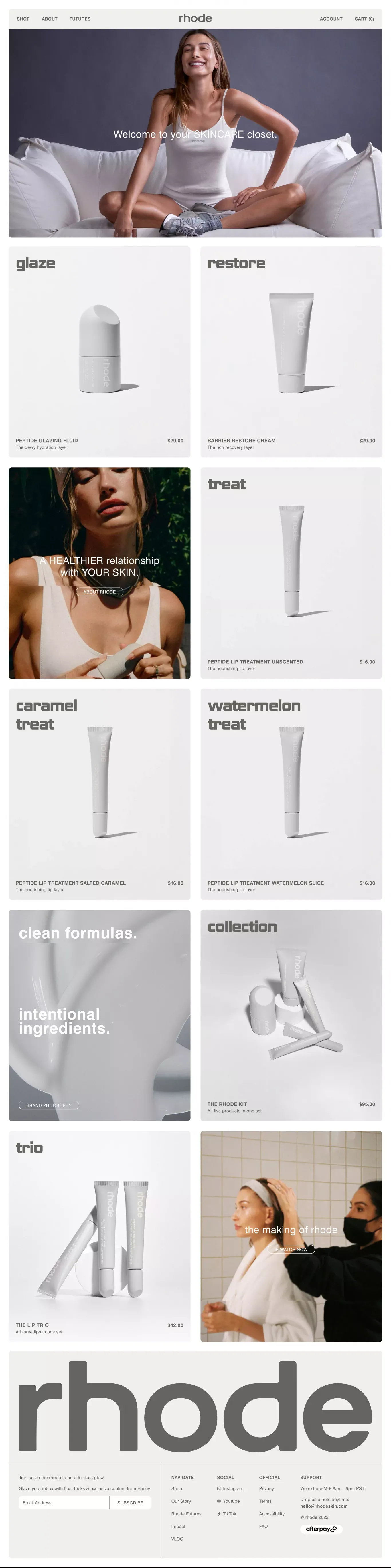 Shop – rhode - Product listing design