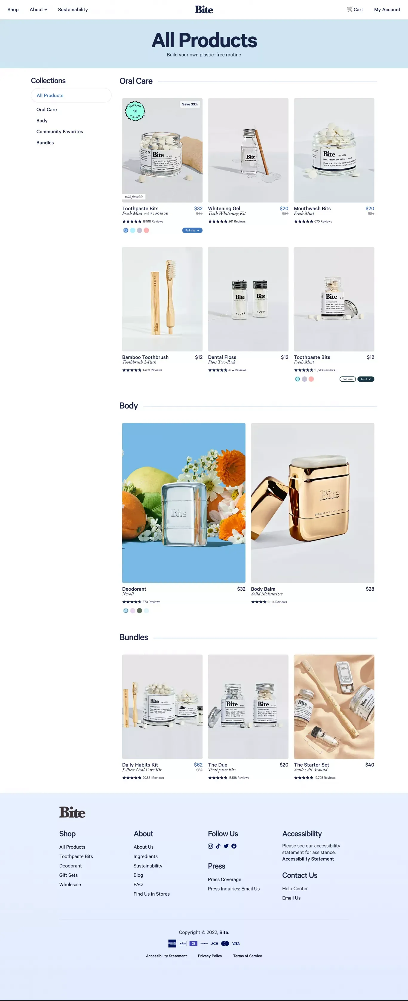 Bite Toothpaste Bits - Zero Waste Toothpaste Tablets and More - Product listing design
