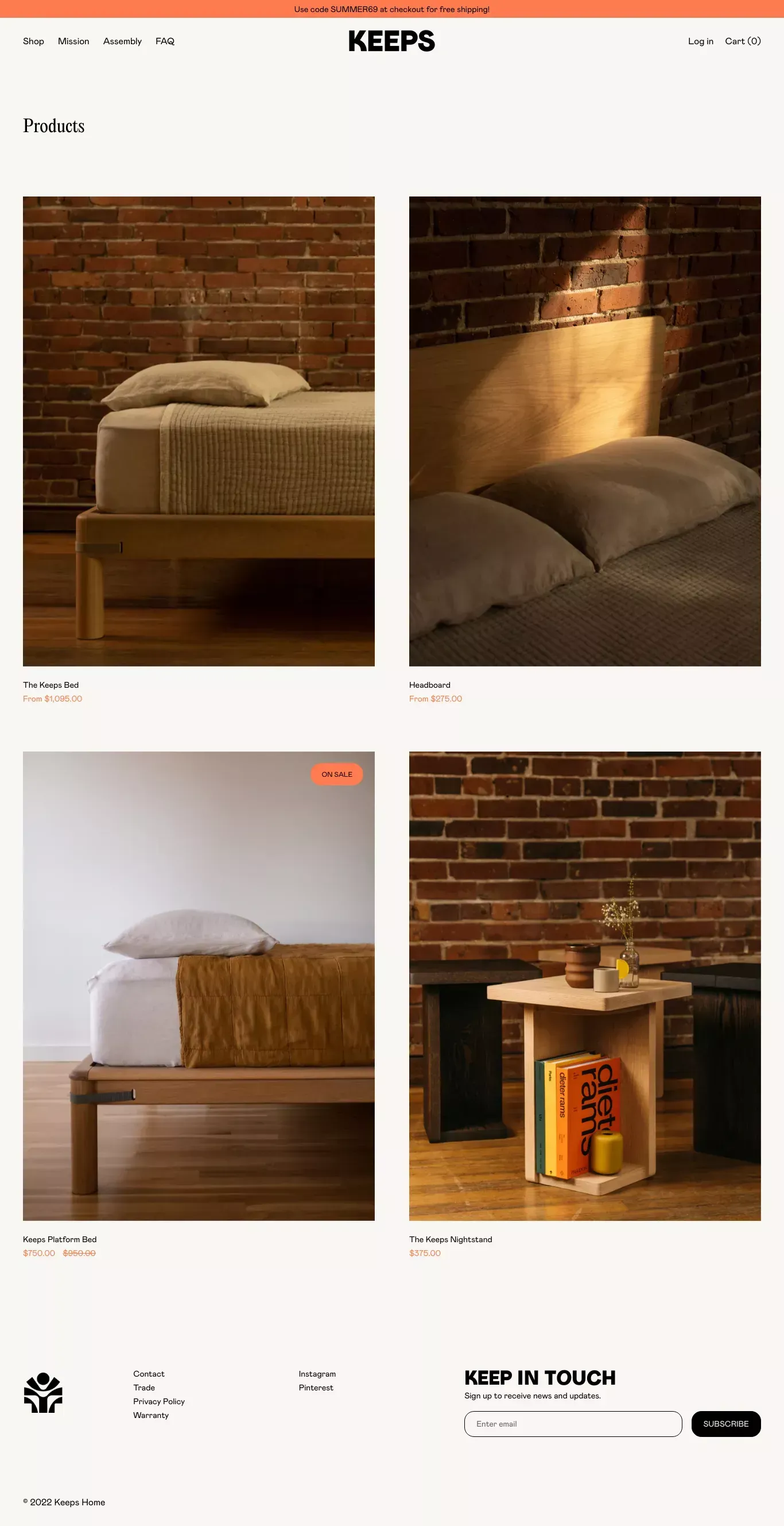 Products                  – Keeps Home - Product listing design