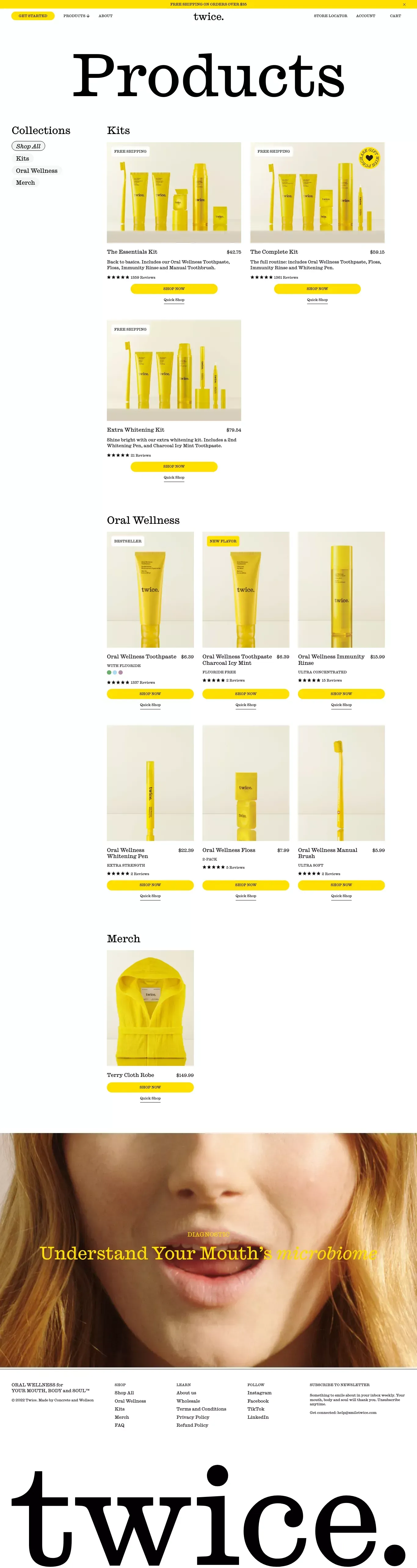Collections						| TWICE - Product listing design