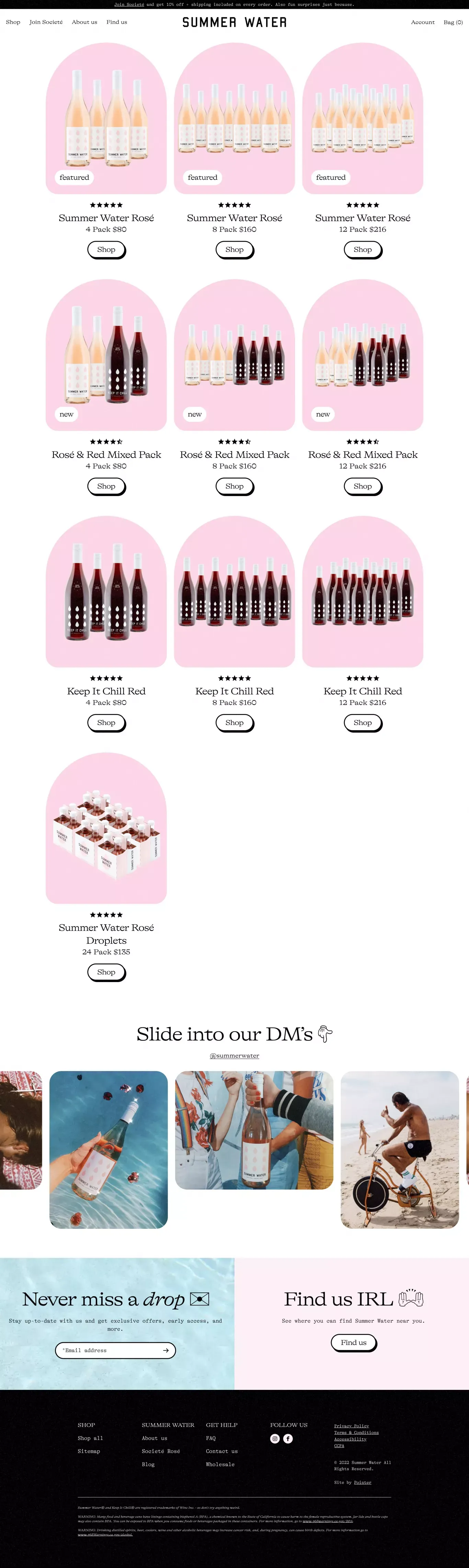 All – Summer Water - Product listing design