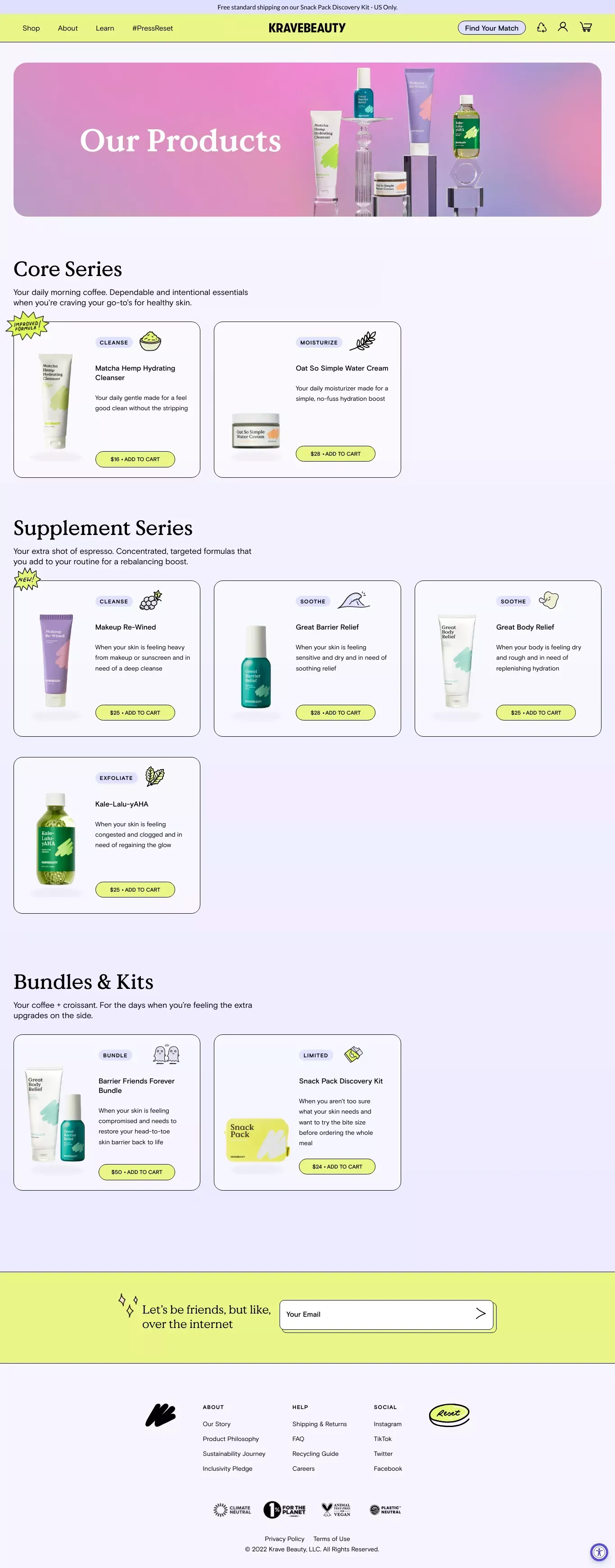 Shop All – KraveBeauty - Product listing design