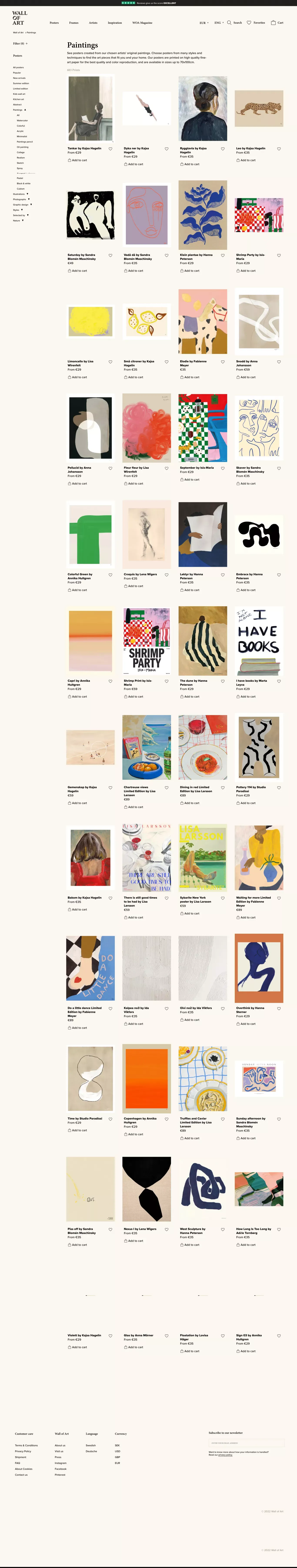 Paintings Poster Wall of Art – WallofArt - Product listing design