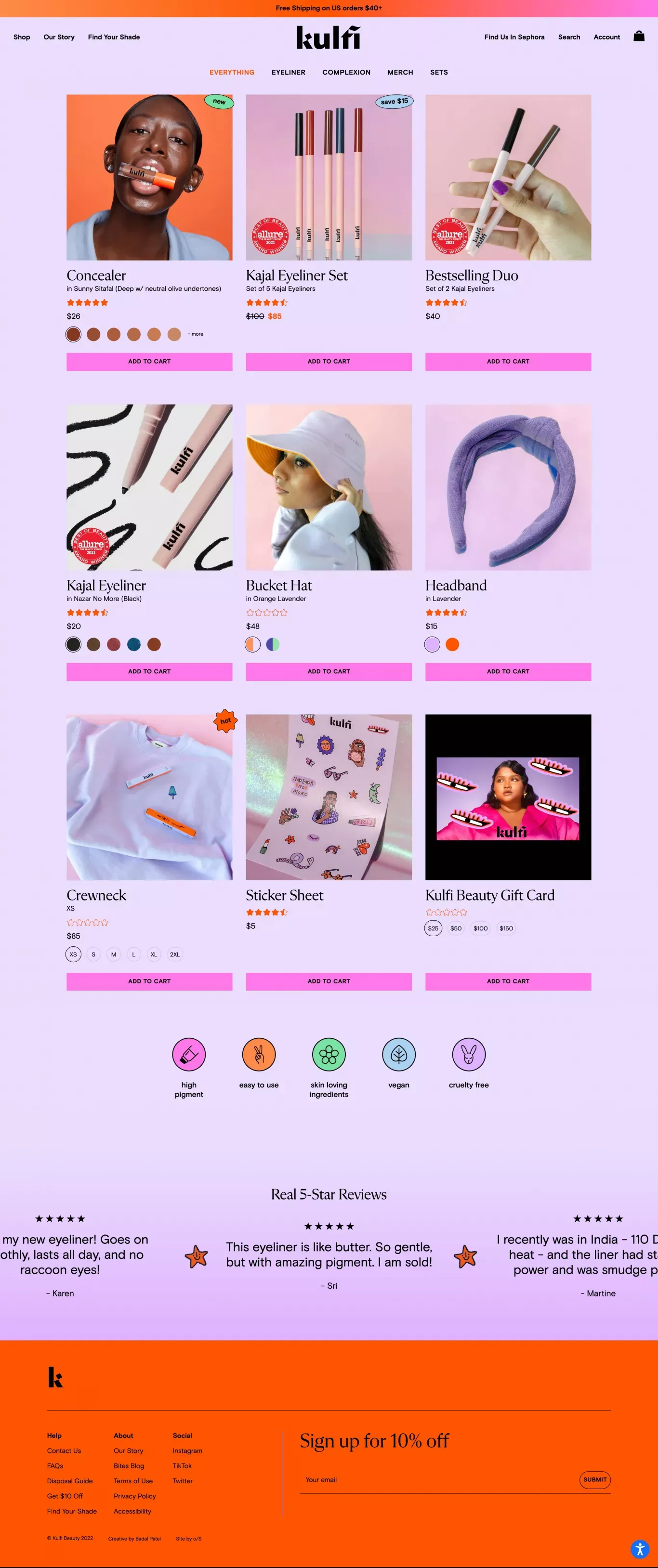 All Products – Kulfi Beauty - Product listing design