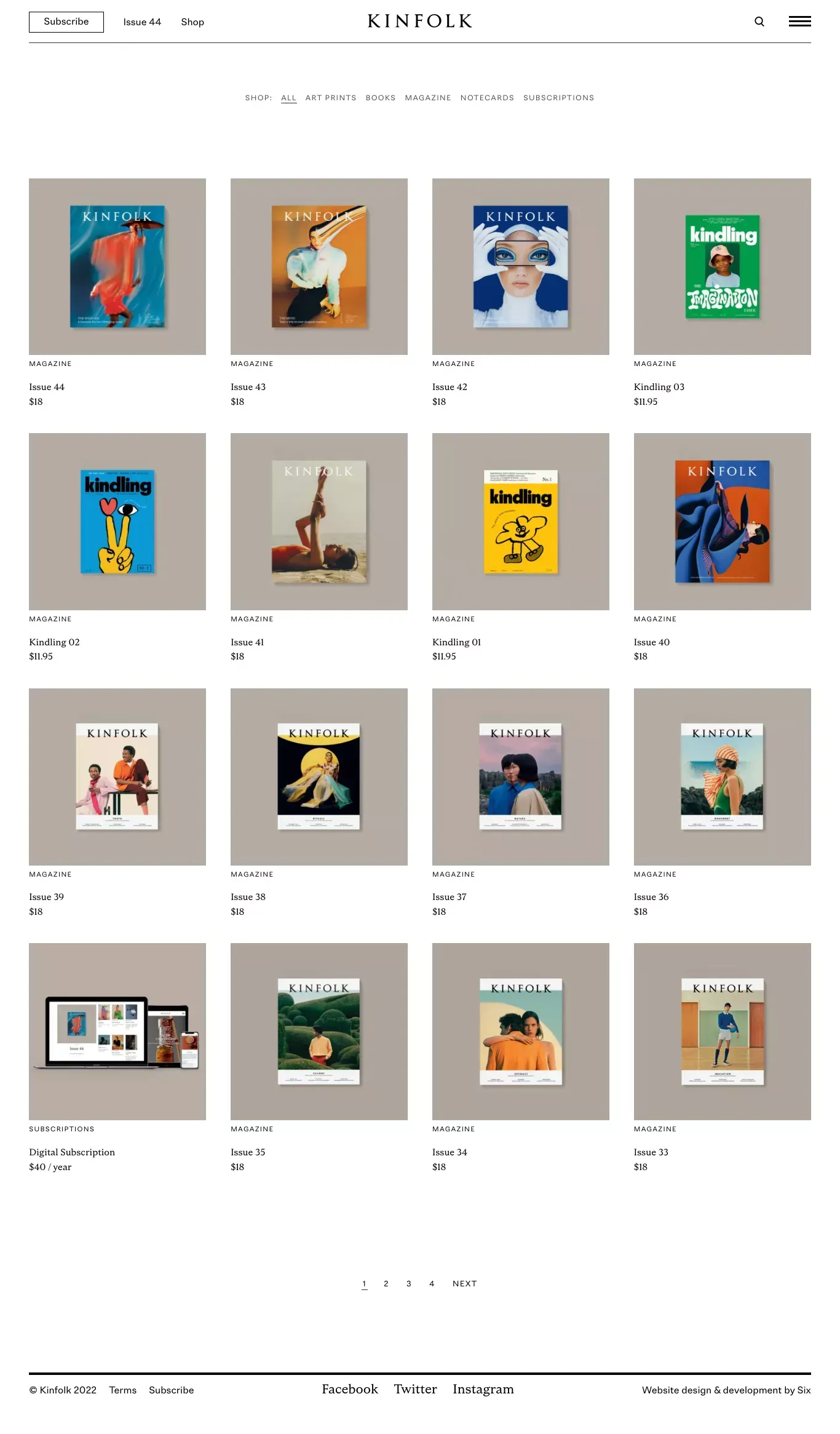Shop – Kinfolk - Product listing design