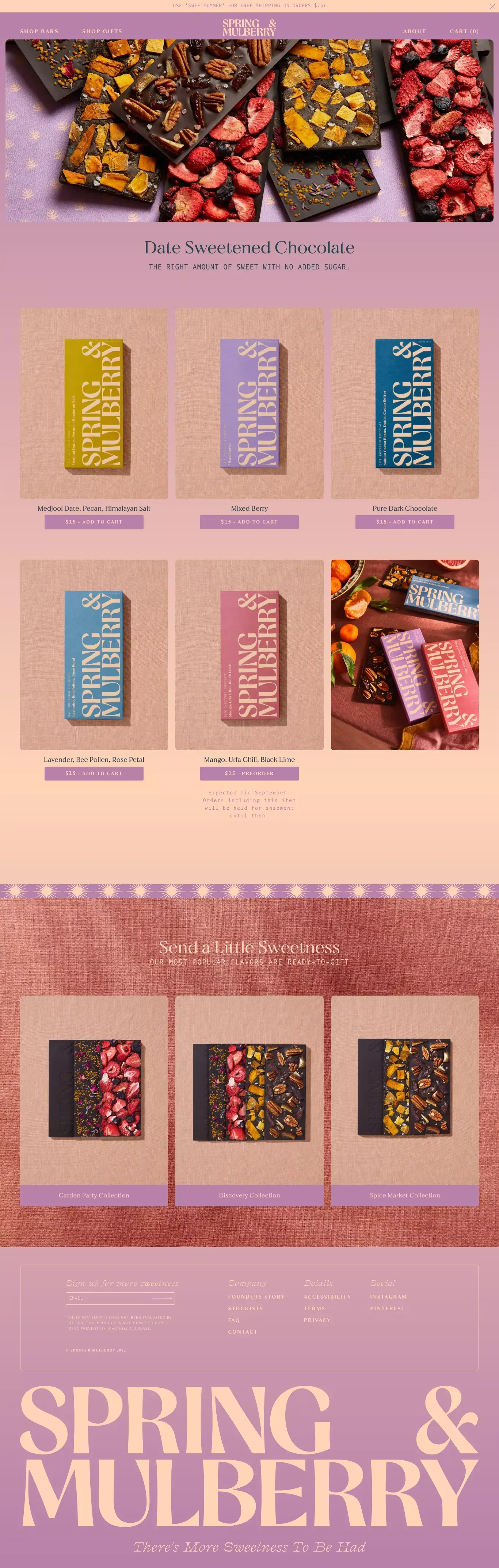 Bars – Spring & Mulberry - Product listing design