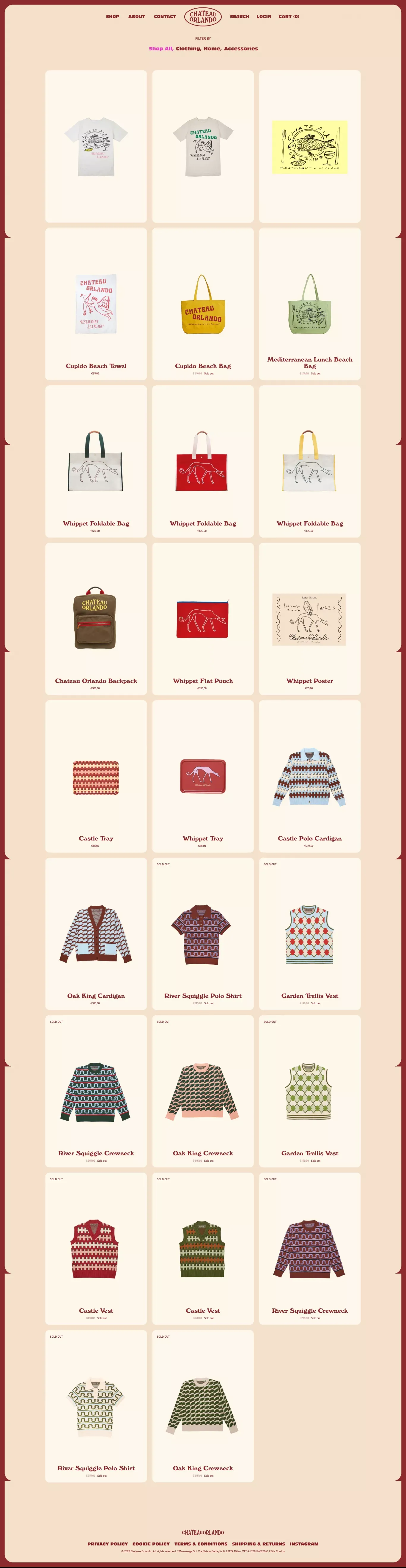 Shop all– Chateau Orlando - Product listing design