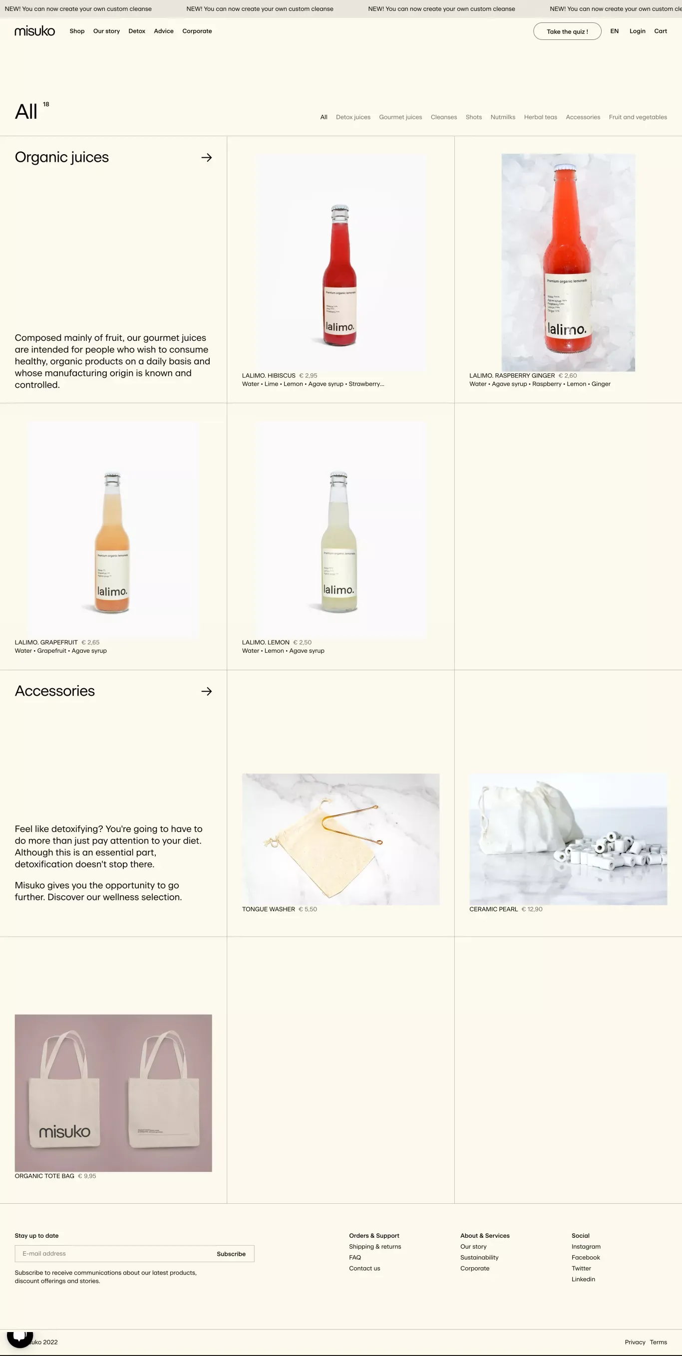 Collections - Product listing design