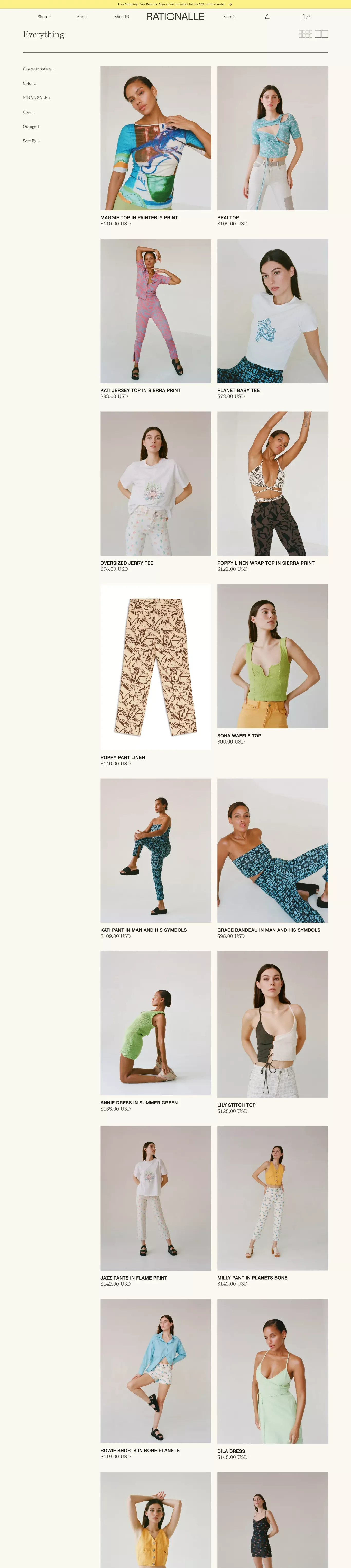 Everything - Product listing design