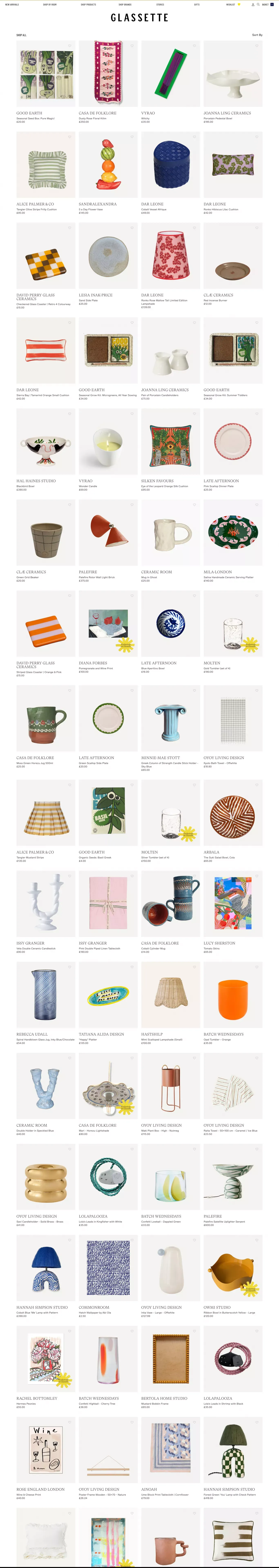 Shop All – Glassette - Product listing design
