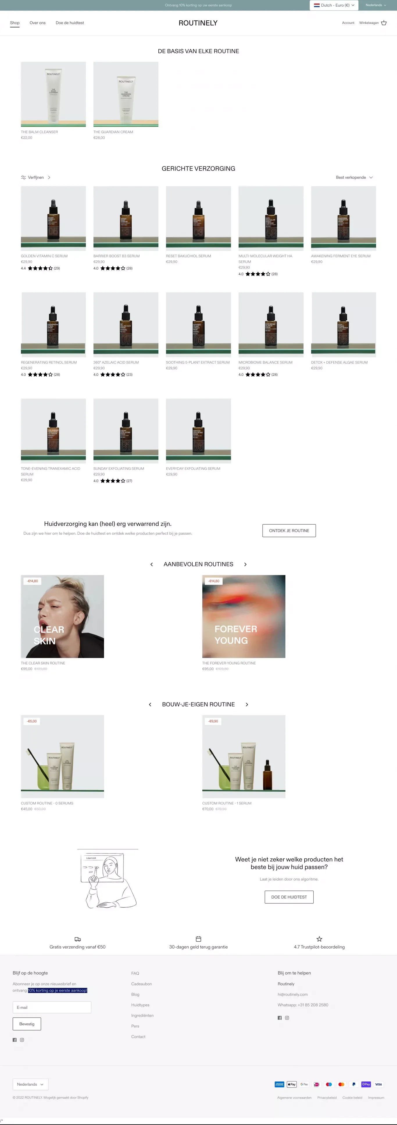 GERICHTE VERZORGING – ROUTINELY - Product listing design