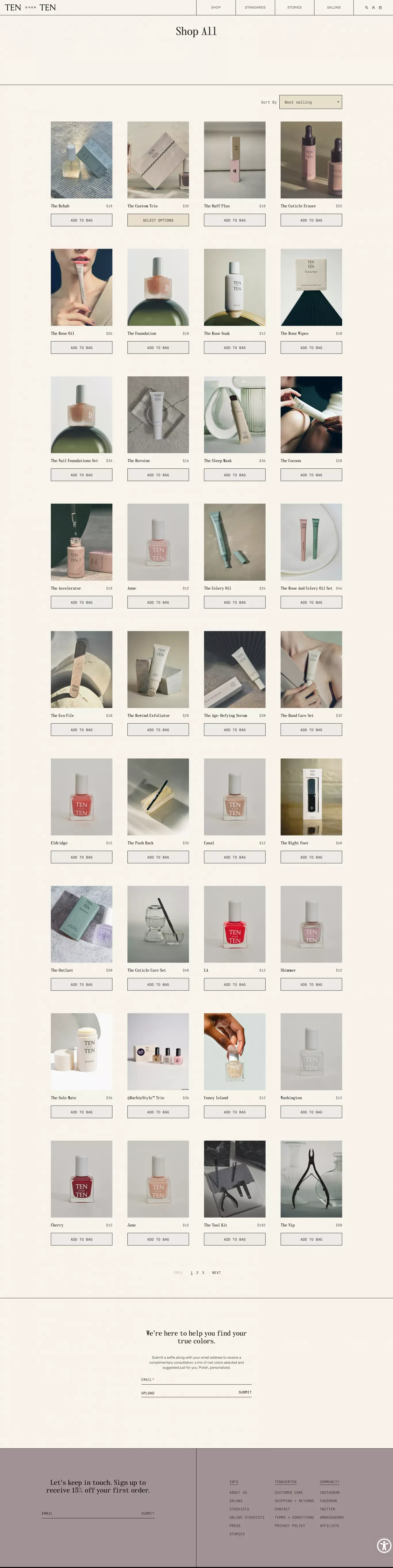 All – Tenoverten - Product listing design