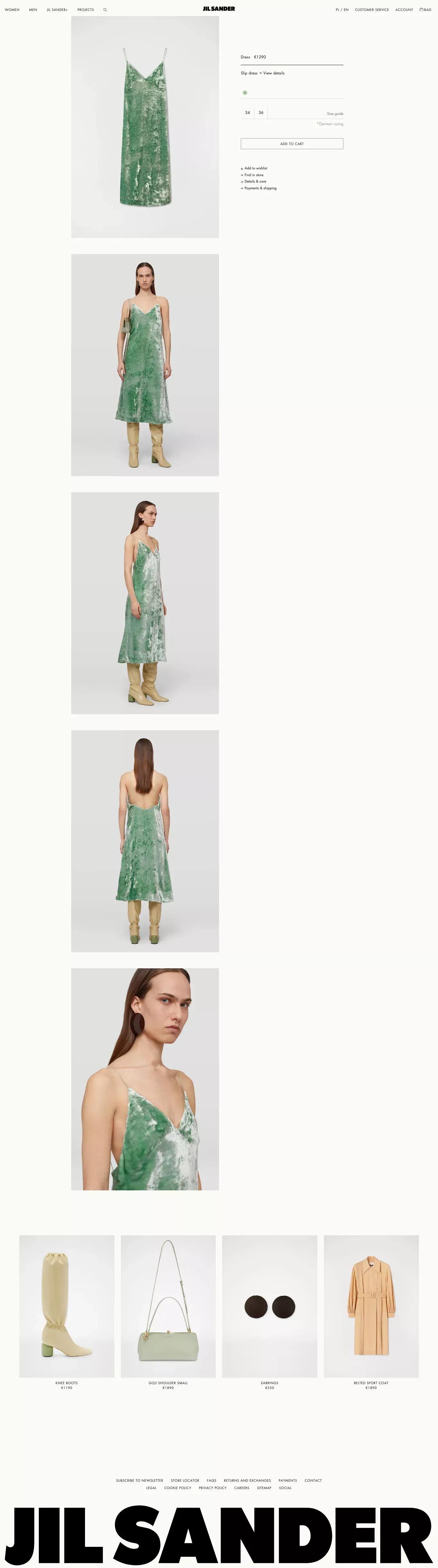 Dress | DRESSES | Women | Jil Sander Online store - Product page design
