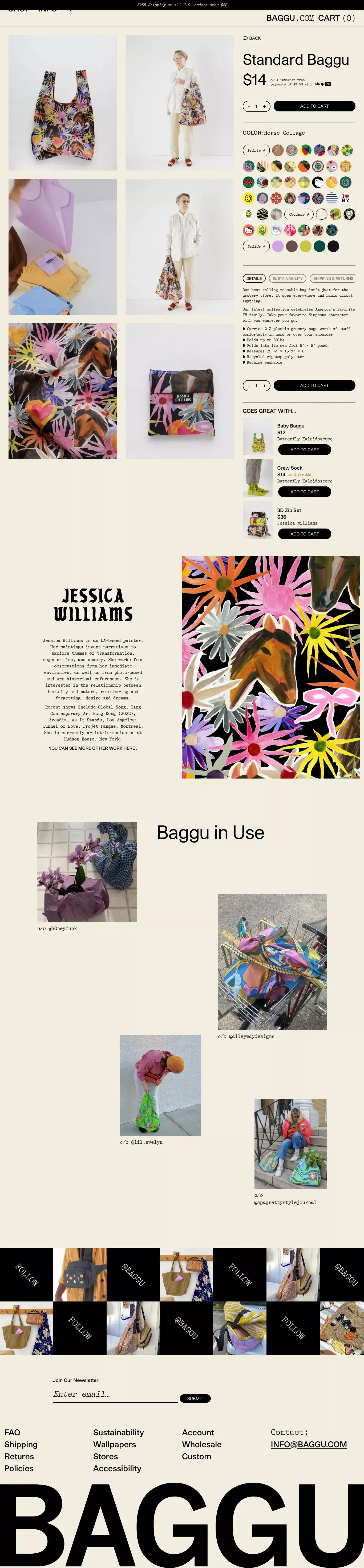 Standard Baggu : Horse Collage - Baggu - Product page design