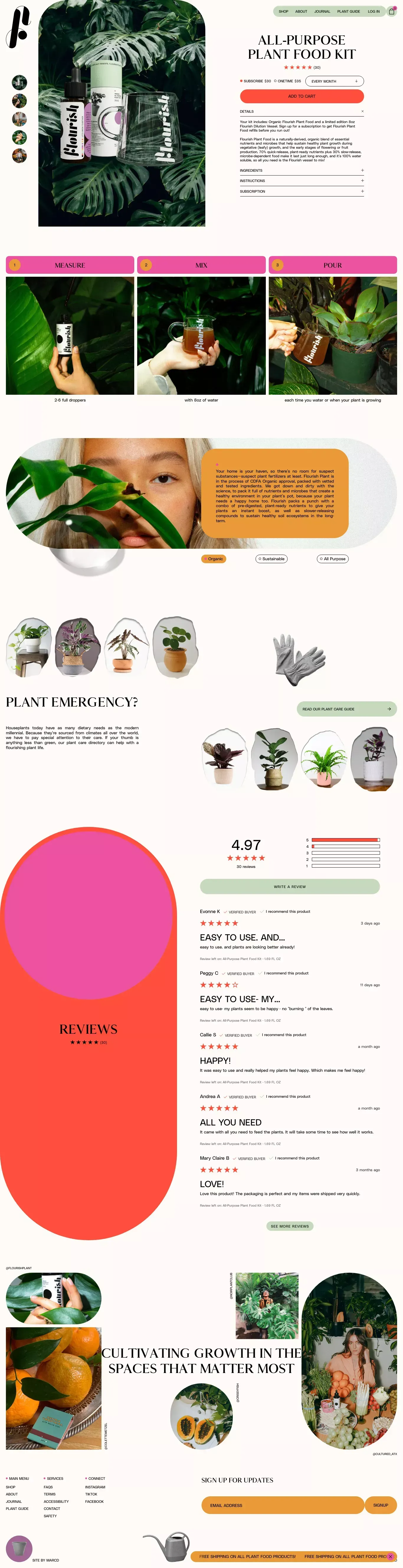 All-Purpose Plant Food Kit - Product page design