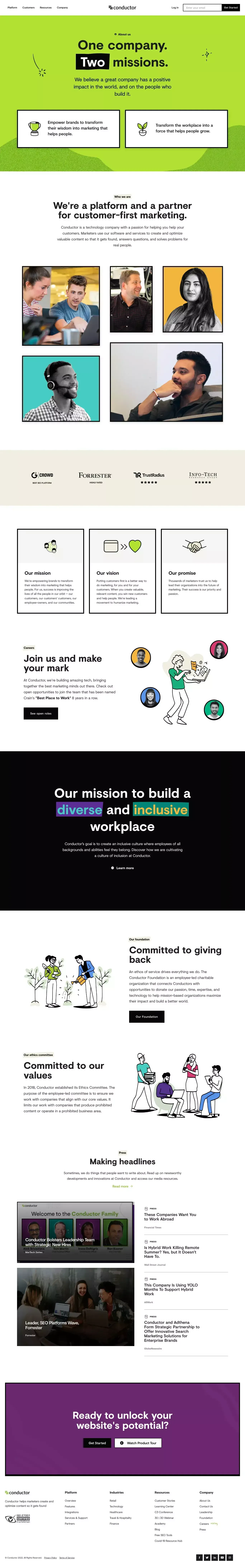 About Us | Conductor - About Us  design