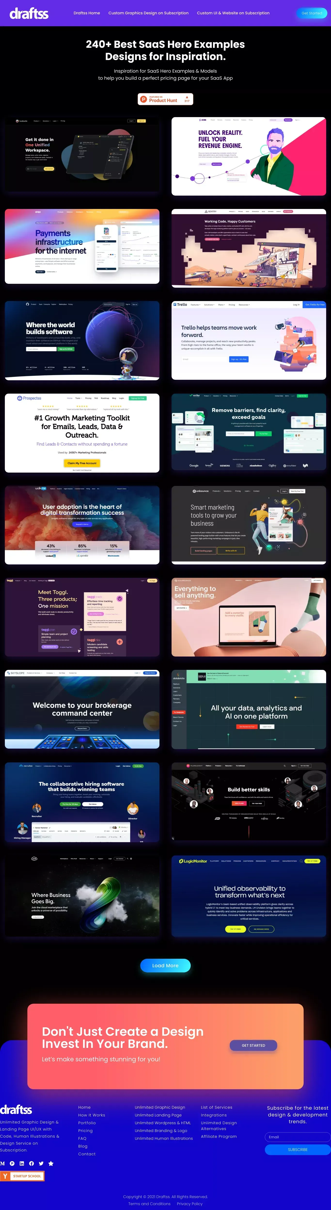 Draftss – Best SaaS Hero Sections - Product listing design