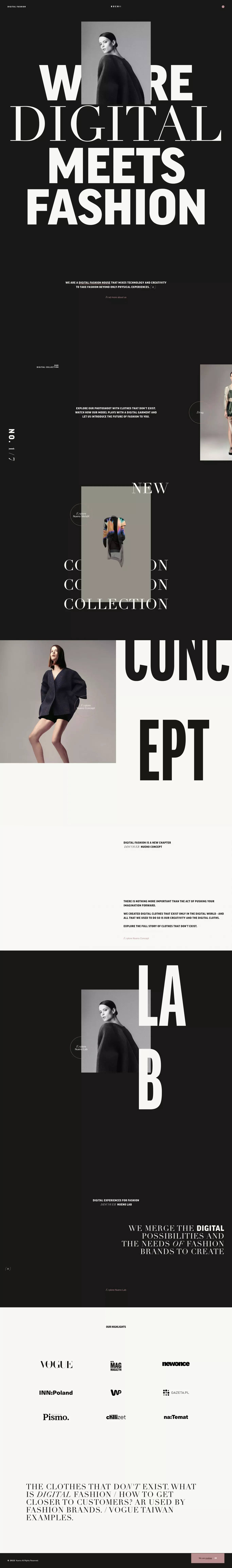 NUENO â digital fashion - Portfolio design