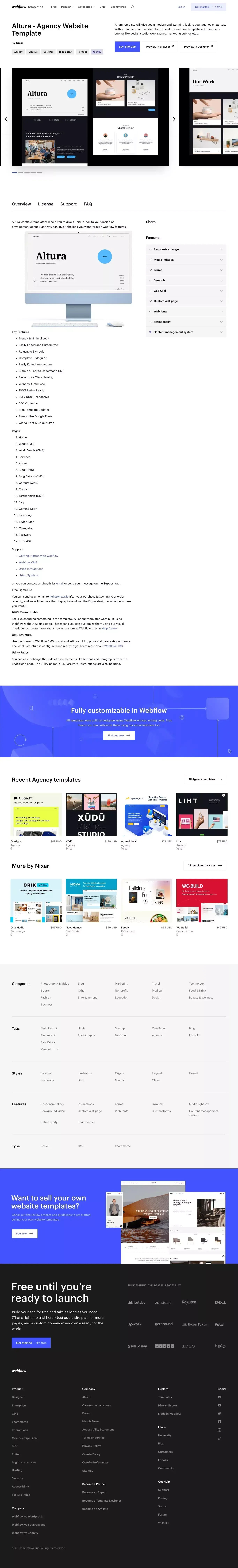 Altura - Agency HTML5 Responsive Website Template - Template design