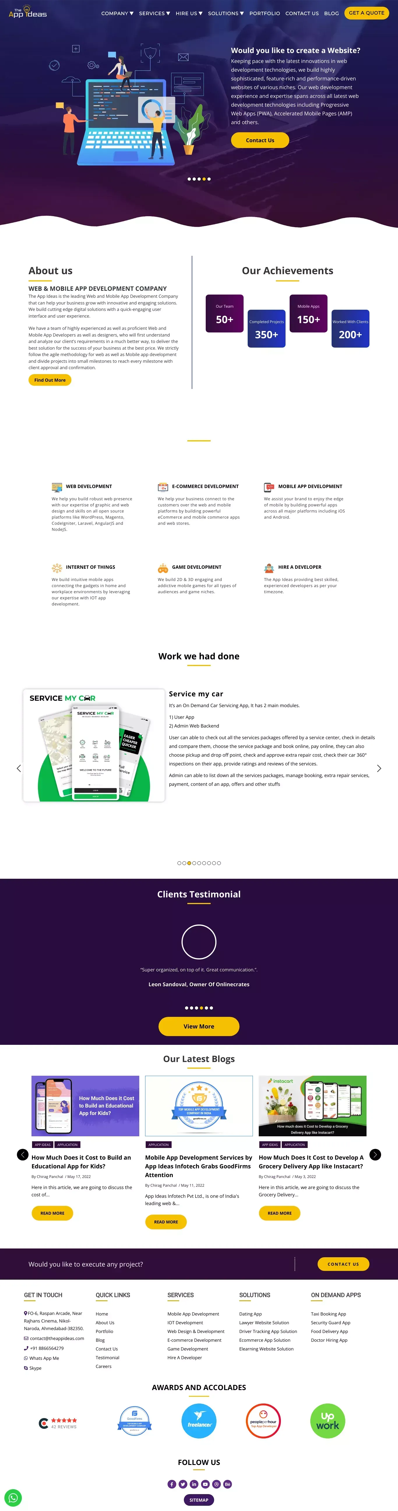 Best Web & Mobile App Development Company - The App Ideas - About Us  design